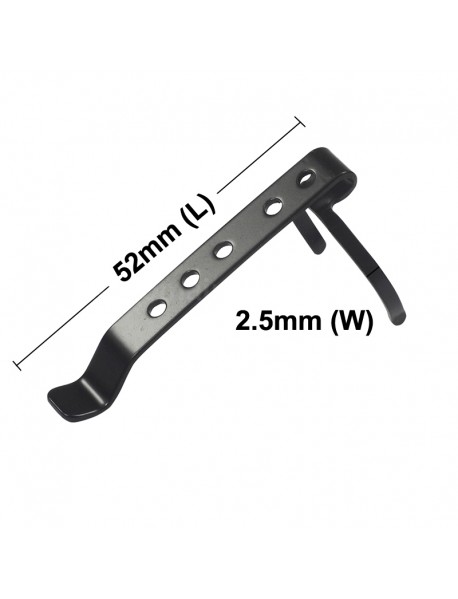 Stainless Steel 18650 Flashlight Pocket Clip 52mm (L) x 22mm (D)