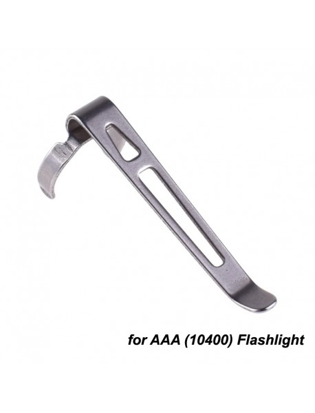 Stainless Steel AAA Flashlight Pocket Clip 35mm (L) x 10.8mm (D)