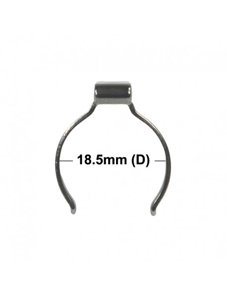 Stainless Steel AA Flashlight Pocket Clip 41mm (L) x 18.5mm (D)