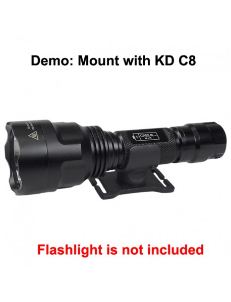 KRK 360 Degree Adjustable Elastic Nylon Head Strap for Flashlight - Black (1 pc)