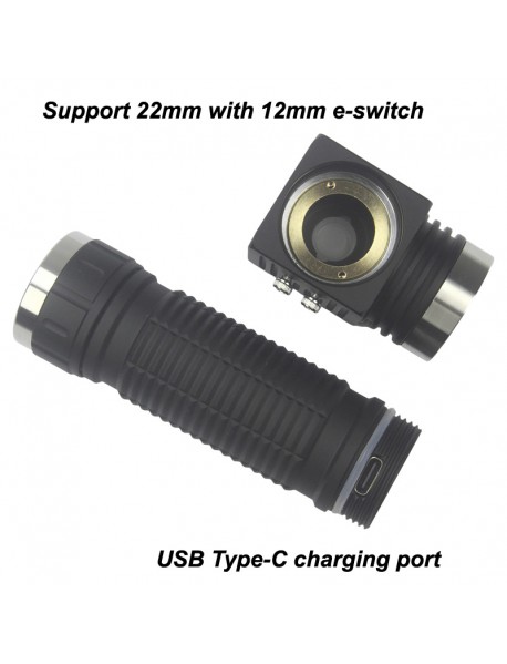 KL28 21700 L-Shaped USB Type-C Rechargeable Flashlight Host  110mm x 28mm