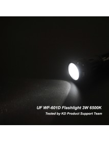 UF WF-601D 3W LED 6500K 200 Lumens 1-M 16340 Flashlight