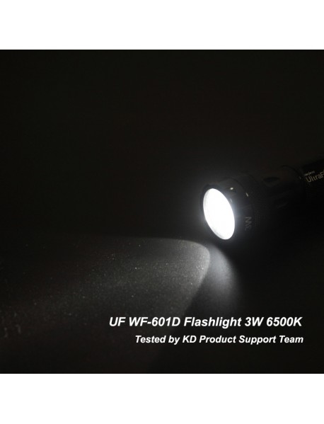 UF WF-601D 3W LED 6500K 200 Lumens 1-M 16340 Flashlight