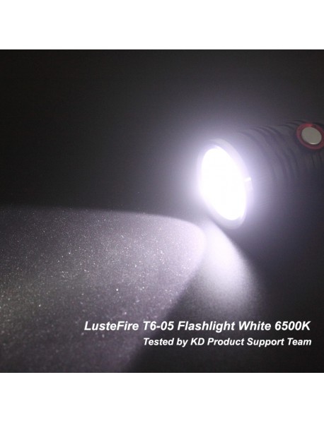 LusteFire T6-05 6500K 1000 Lumens 5-M 18650 Flashlight