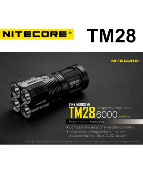 NiteCore TM28 CREE XHP35 HI LED 6000 Lumens Flashlight (4 x 18650)