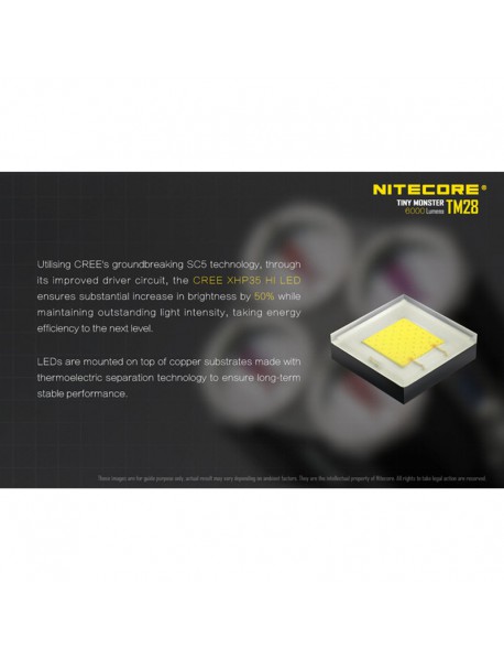 NiteCore TM28 CREE XHP35 HI LED 6000 Lumens Flashlight (4 x 18650)