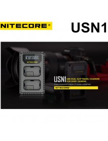 NiteCore USN1 USB dual-slot Charger for Charging NP-FW50 Batteries - Black