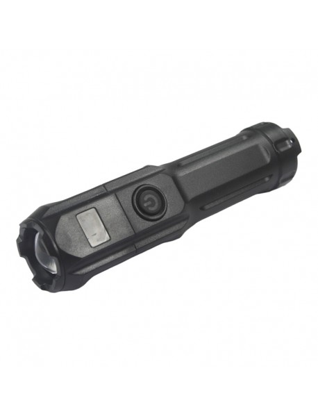 B33 XPE White 6500K 600 Lumens 3-Mode Micro USB Rechargeable Zoomable Flashlight