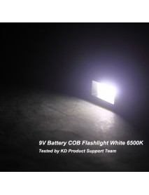 9V Battery 2-Mode 70 Lumens COB Flashlight