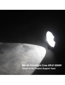MX-40 XR-E Q5 White 6500K 600 Lumens 3-Mode 18650 Flashlight