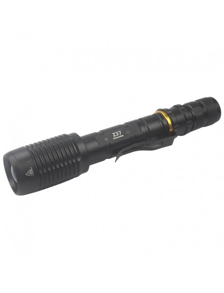 Z37 T6 Wite 6500K 800 Lumens 5-M 18650 Zoomable Flashlight