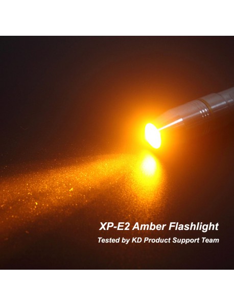 XP-E2 Amber 400 Lumens 3-Mode 18650 Stainless Steel Jade Flashlight