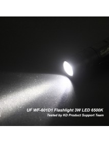 UF WF-601D1 3W LED 6500K 200 Lumens 1-M 16340 Flashlight