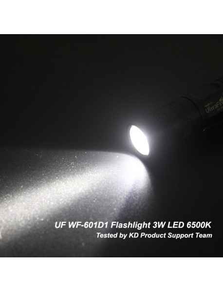 UF WF-601D1 3W LED 6500K 200 Lumens 1-M 16340 Flashlight