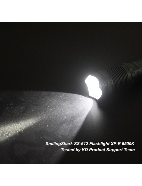 SmilingShark SS-612 XP-E 6500K 600 Lumens 3-Mode 18650 LED Flashlight