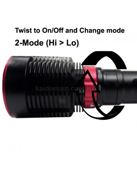 TrustFire TR-DF010 Cree XHP70 1600 Lumens Diving LED Flashlight - Black (   2x26650/2x32650 )