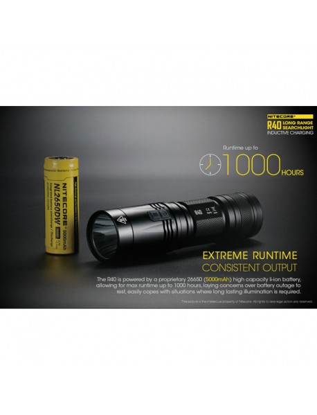 Nitecore R40 CREE XP-L HI V3 1000 lumens 8-Mode Flashlight ( 1 x 26650 )