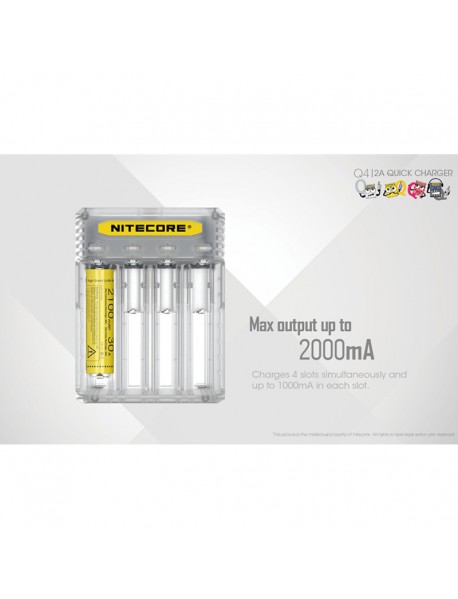 NiteCore Q4 Charger with 4 Slots for Charging Li-ion / IMR Batteries