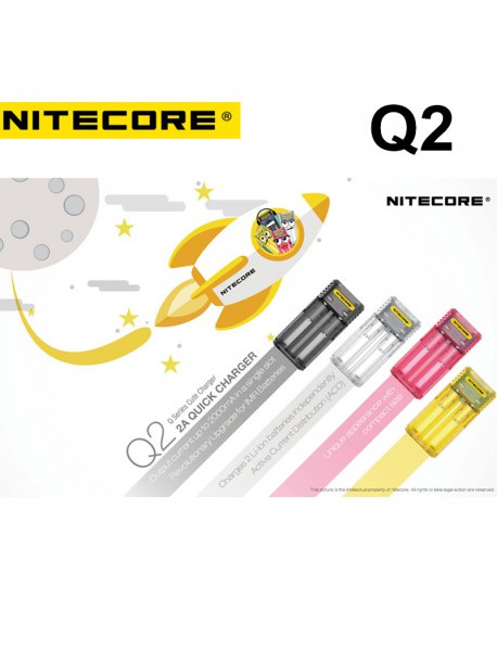 NiteCore Q2 Charger with 2 Slots for Charging Li-ion / IMR Batteries