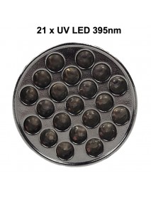 K-UV21 21 x UV LED 395nm 1-Mode Mini UV LED Flashlight - Black ( 3xAAA )