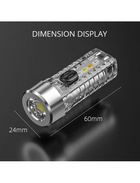 LK316 P9 400 Lumens Type-C Rechargeable LED Keychain Flashlight