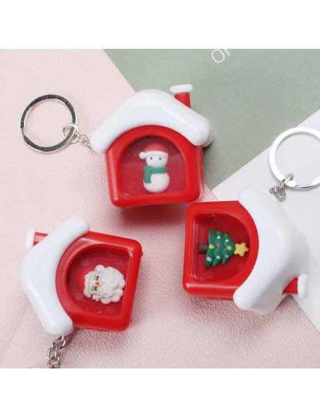 LK1 Cartoon Christmas Gift Sound LED Keychain