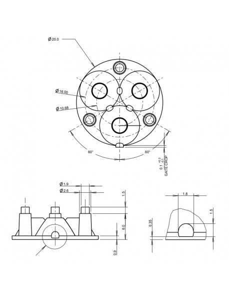 Carclo 10508 Medium Spot Frosted TIR LED Lenses