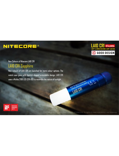 NiteCore LA10 CRI Cree Nichia 219B LED 3-Mode 85 Lumens Lantern LED Magnetic Flashlight (1 x AA)
