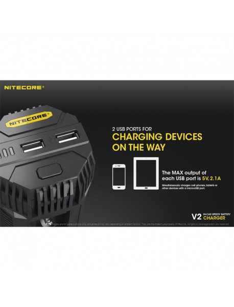 NiteCore V2  In-car Speedy Battery Charger