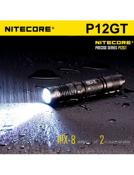NiteCore P12GT Cree XP-L HI V3 1000 Lumens White Light SMO LED Flashlight (1 x 18650 / 2 x CR123)