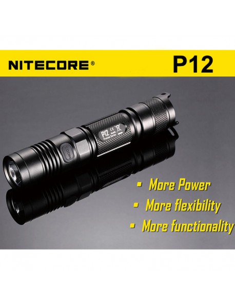 NiteCore P12 Cree XM-L2 U2 1000 Lumens Neutral White SMO LED Flashlight (1 x 18650 / 2 x CR123)