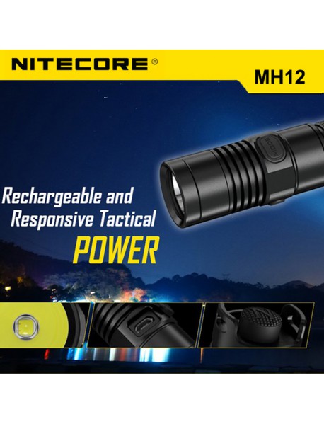 NiteCore MH12 Cree XM-L2 U2 1000 Lumens Neutral White SMO LED Flashlight (2 x 18650 / 4 x CR123)