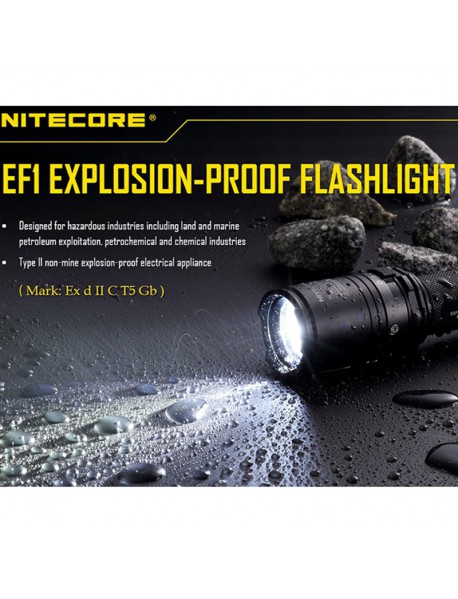 NiteCore EF1 Cree XM-L2 U3 830 Lumens White Light SMO LED Flashlight (1 x 18650 / 2 x CR123)