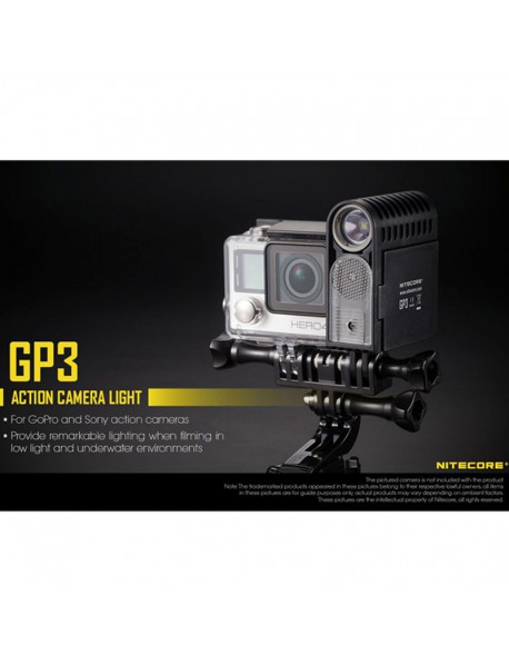 Nitecore GP3 CREE XP-G2 LED 360 Lumens 5-Mode Action Camera Light (1 x NLGP3)