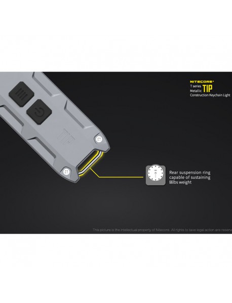 NiteCore TIP CRI Nichia 219B LED 240 Lumens 4-Mode USB Rechargeable LED Keychain 
