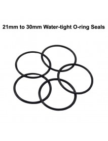 21mm - 30mm Water-tight O-Ring Seals - Black (5 PCS)