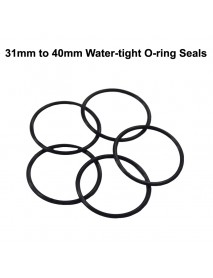 31mm - 40mm Water-tight O-Ring Seals - Black (5 PCS)