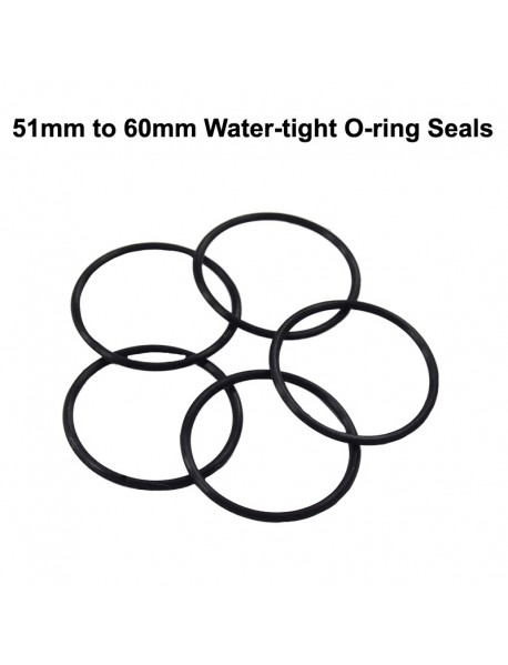 51mm - 60mm Water-tight O-Ring Seals - Black (5 PCS)