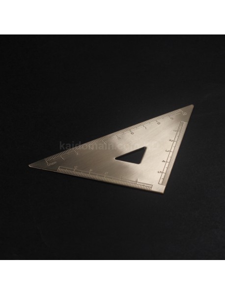 45 Degree 10cm (L) Brass Equilateral Triangle Ruler (1 pc)