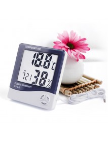 HTC-2 LCD Digital Temperature Humidity with Clock (1 pc)