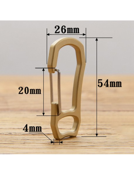 54mm Brass Carabiner D-Shaped Keychain Clip