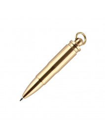 Brass Bullet Shape Ballpoint Pen (0.5mm Black Ink)