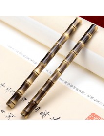 YC09 Brass Bamboo Shaped Ballpoint Pen (0.5mm Black Ink)