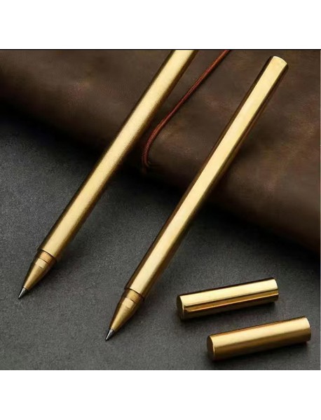 138mm (L) Brass Ballpoint Pen (0.5mm Black Ink)