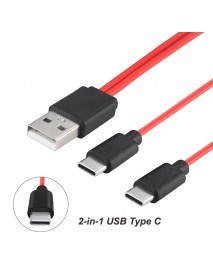 2-in-1 USB Type-C Charging Cable (20mm Length)