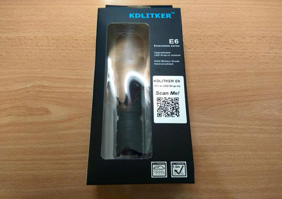 KDLITKER E6 (1 / 2 x 18650, XP-L Hi) - A quality P60 flashlight
