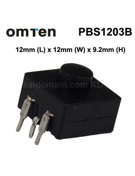 Omten PBS1203B Reverse Clicky Switch 12mm (L) x 12mm (W) x 9.2mm (H) (5 pcs)