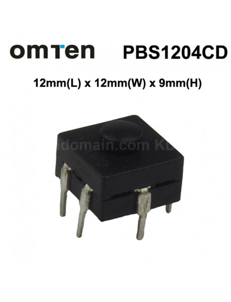 OmTen PBS1204CD Reverse Clicky Switch 12mm (L) x 12mm (W) x 9mm (H) (5 pcs)