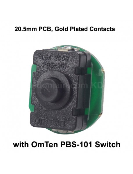 20.5mm (D) Flashlight Reverse Clicky Switch (2 pcs)