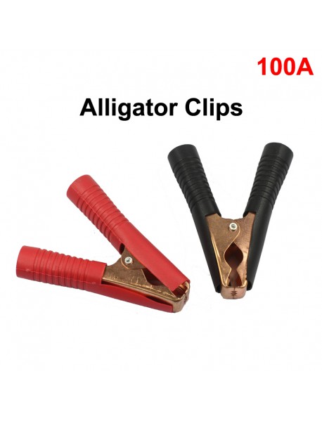 Alligator Clips Test Leads Alligator Copper Plated 100A ( 1 Set )